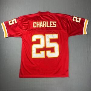 Reebok On Field Jamaal Charles #25 Kansas City Chiefs Jersey Mens 48 XL Red NFL